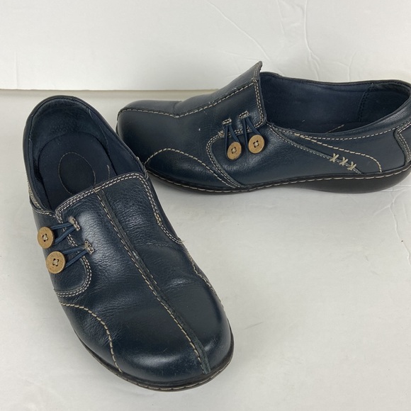 Clarks Blue Slip on Loafers Size 8.5 - Picture 7 of 12